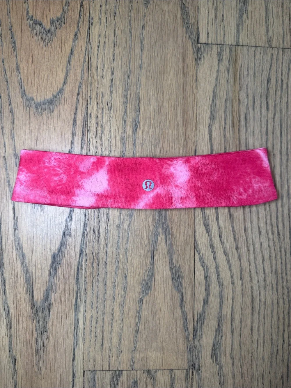 Lululemon Pink Tie-Dye Logo Headband One Size